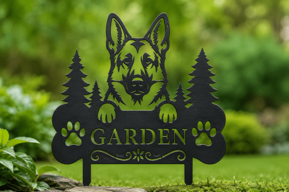 Download German Shepherd Garden Sign SVG - Garden sign Collection