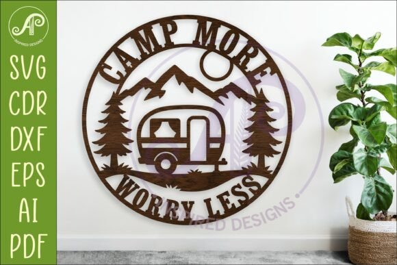 Download Camp More Worry Less SVG | Camping Wall - Premium Resources