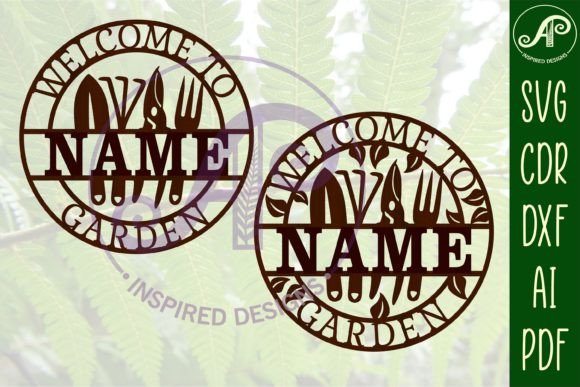 Download Garden Sign SVG Cut File, Personalized - Garden sign Collection