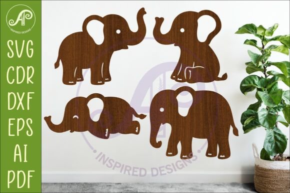 Download Cute Elephant SVG Laser Cut Files 1 - Cut files Collection
