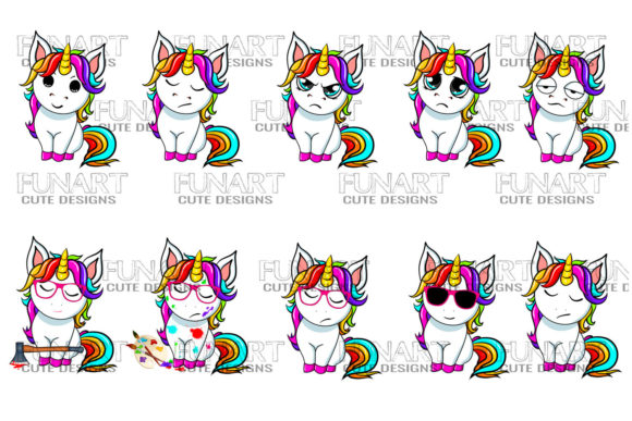 Download CUTE UNICORNS,BUNDLE,CLIPART 10PNG FILE - Unicorns Collection