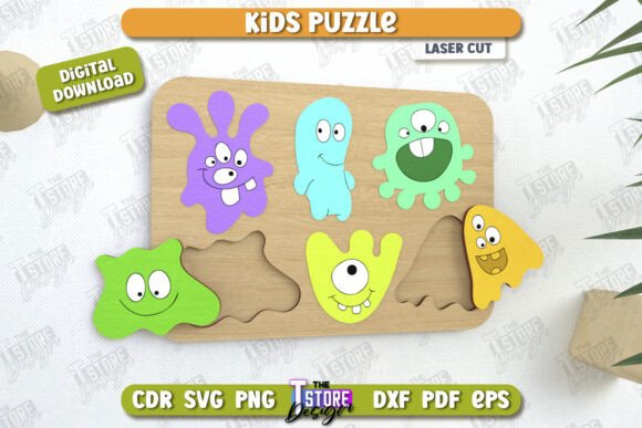 Download Kids Wooden Puzzle Laser Cut |Montessori - Wooden puzzle Collection