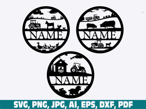 Download Farm Tractor Name Sign Monogram Frame - Tractor name sign Collection
