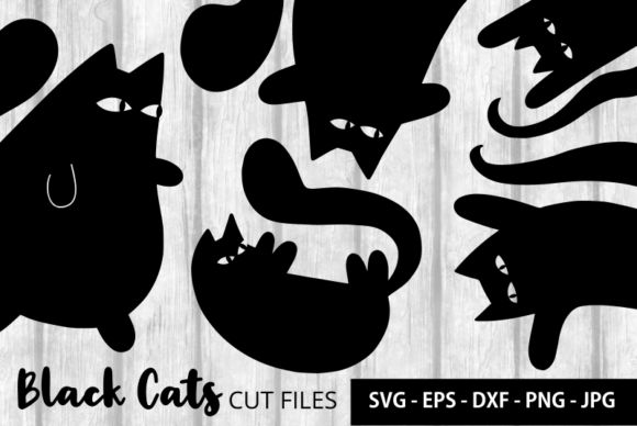 Download Funny Black Cat Silhouette Cut Files - Cut files Collection