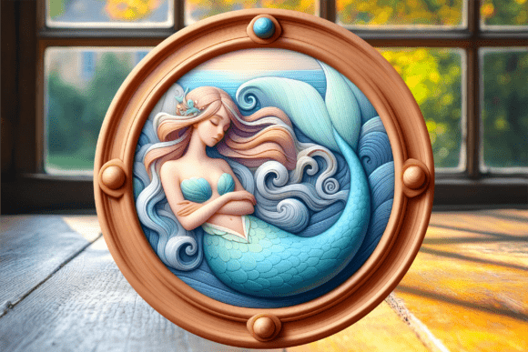 Download Artistic Mermaid Seascape Door Sign - Premium Resources