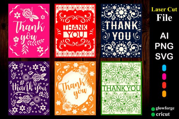 Download Thank You Card SVG Cut Files Bundle - Cut files Collection