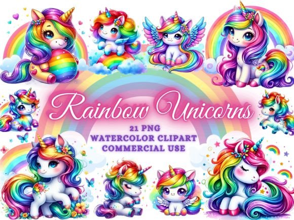 Download Rainbow Unicorns Clipart - Unicorn Png - Unicorns Collection
