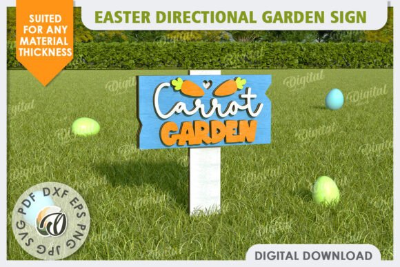 Download Easter Directional Garden Sign Laser Cut - Garden sign Collection