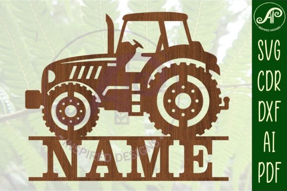 Download Tractor Name Sign SVG Cut File - Tractor name sign Collection