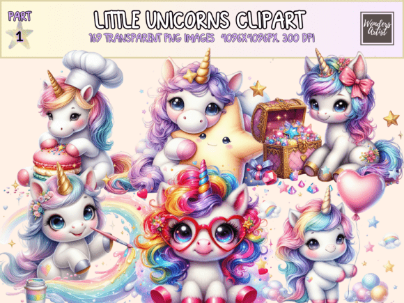 Download Little Unicorns Clipart - Unicorns Collection