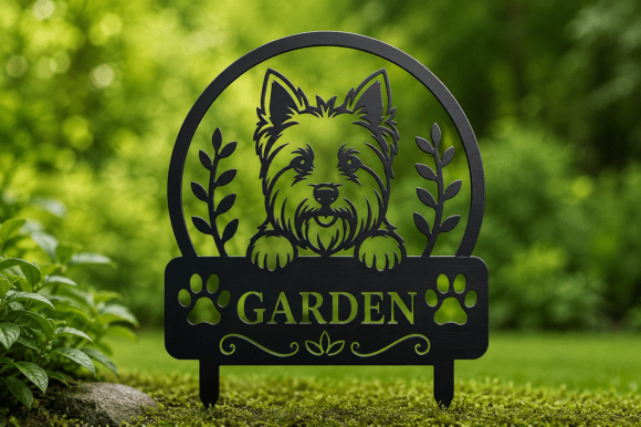 Download Yorkie Garden Sign SVG - Garden sign Collection